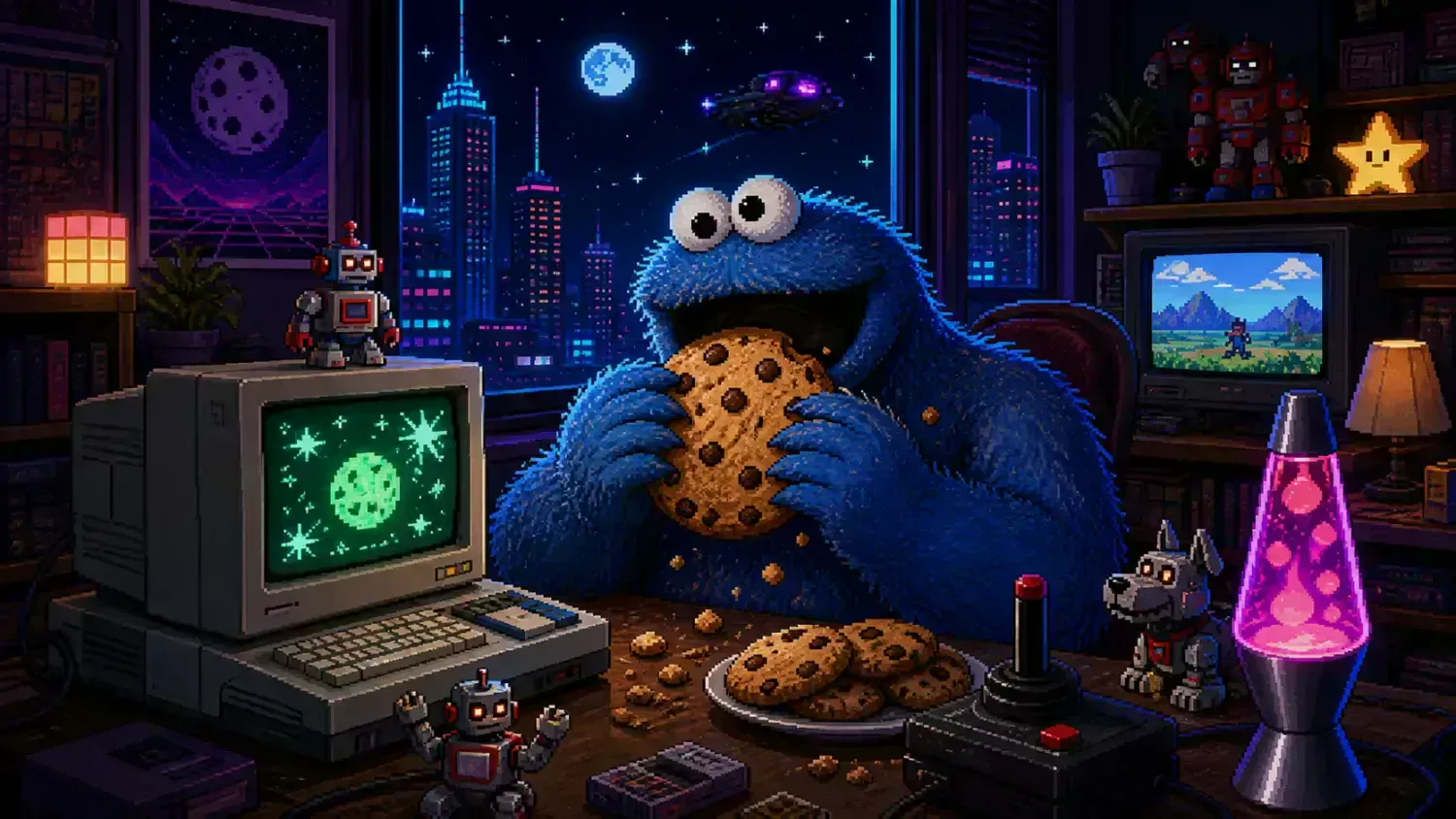 Cookie Monster Day Pixel-art illustration for “Cookie Monster Day”