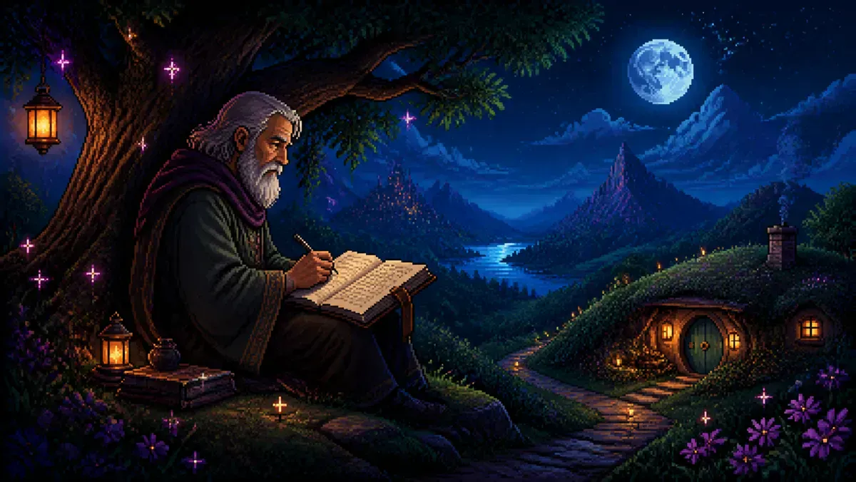 Pixel-art illustration for “J. R. R. Tolkien’s birthday”