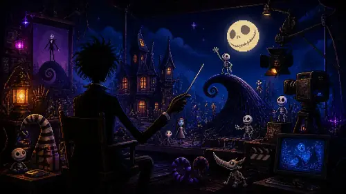 Pixel-art illustration for “Tim Burton’s birthday”