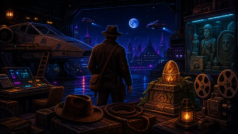 El cumpleaños de Harrison Ford Ilustración pixel art para «Cumpleaños de Harrison Ford»