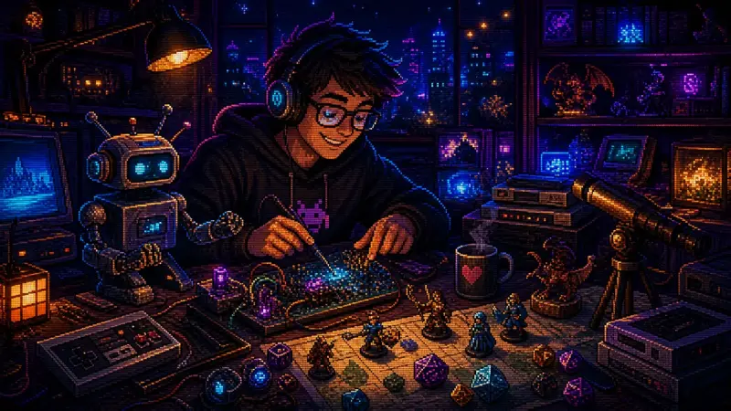 Sei-stolz-ein-Geek-zu-sein-Tag Pixel-Art-Illustration zu „Sei-stolz-ein-Geek-zu-sein-Tag“