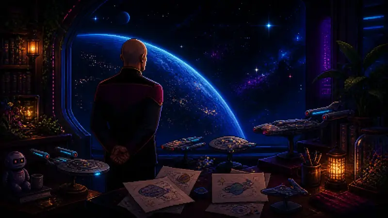 Captain Picard Day Pixel-Art-Illustration zu „Captain-Picard-Tag“