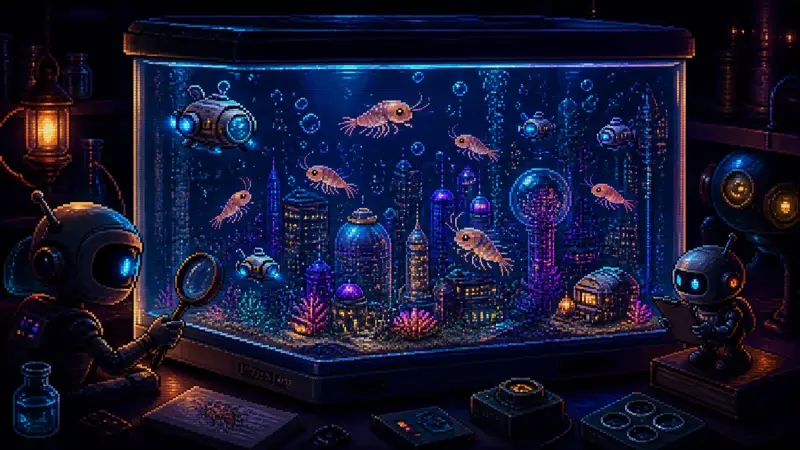 Pixel-Art-Illustration zu „Tag der Urzeitkrebse“