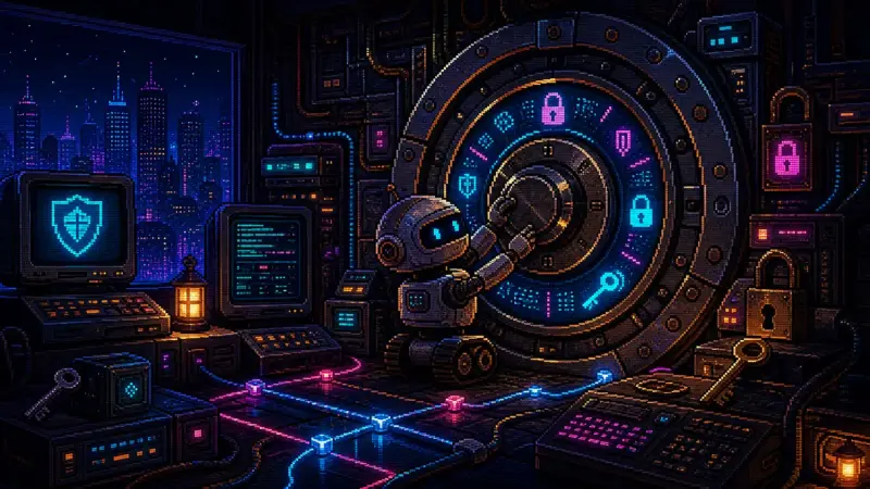 Ändere-dein-Passwort-Tag Pixel-Art-Illustration zu „Ändere-dein-Passwort-Tag“